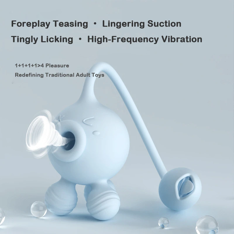 Infographic of the HH Octopulse octopus vibrator showcasing 4-in-1 pleasure functions including licking, suction, and high-frequency vibration.