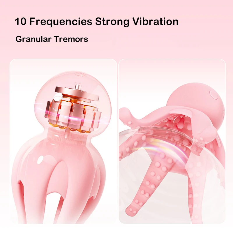 Internal diagram showing the 10 frequencies of strong vibration and granular tremors for deep tissue stimulation.