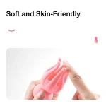 Close-up of the soft and skin-friendly silicone tentacles, highlighting the flexible texture of this external massage wand.