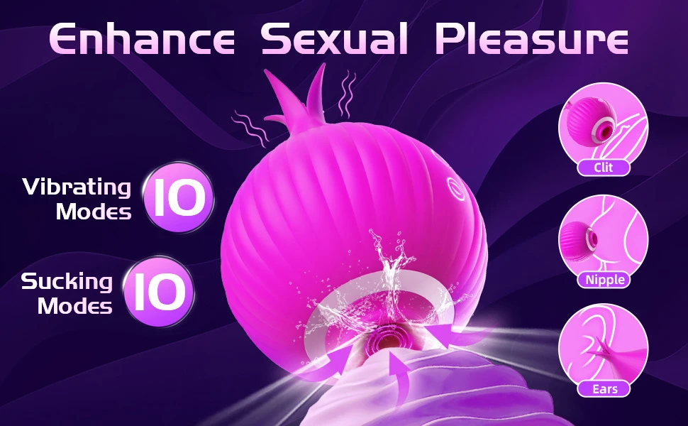 Versatile application guide for the HH Onion stimulator on various sensitive areas like the neck and ears.