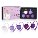 Cherry RubyLift premium kegel exercise kit featuring five graduated weights in a luxury gift box with professional medical branding.