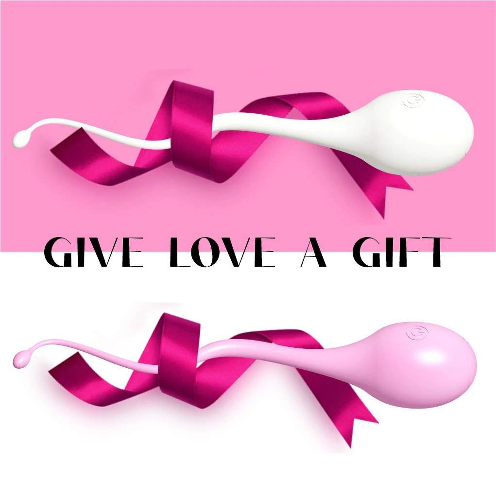SeedsWay sperm vibrators in pink and white wrapped in silk ribbons, perfect as a romantic gift for couples or personal wellness.