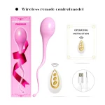 Wireless remote control model of a Seedsway pleasure device featuring a gold-accented handheld transmitter and waterproof silicone massager.