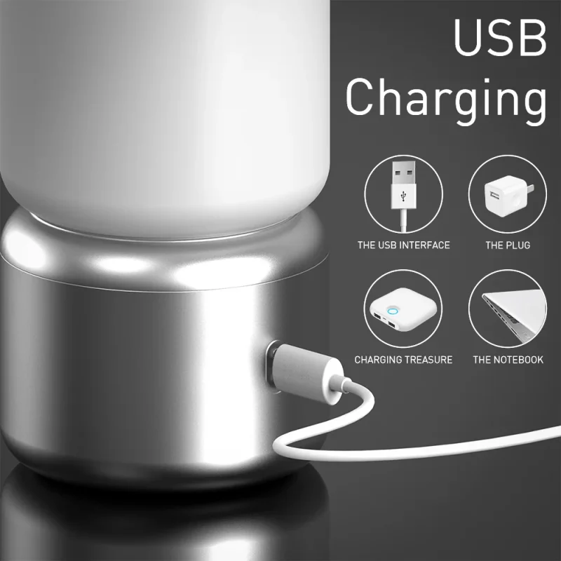 Demonstration of the convenient USB charging interface, showing compatibility with laptops, power banks, and wall adapters for global travel-friendly use.