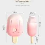 Technical dimension chart for the Sweet Melt portable massager showing a compact 9.5cm height and 5.5cm width.