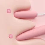 Technical close-up showing the fingertip vibrator tips interacting with soft surfaces to represent the C-spot and G-spot stimulation capabilities.