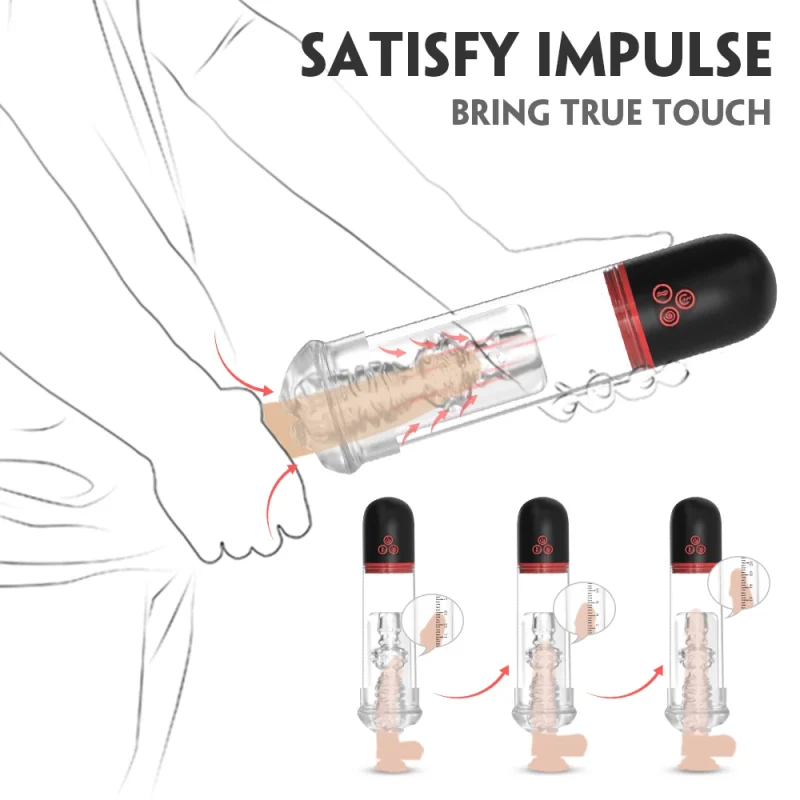 Demonstration of the internal suction mechanism and pressure-sensitive sleeve for a hands-free training experience.