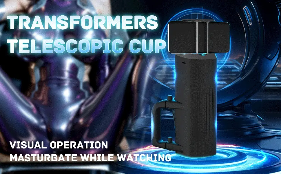 Cyberpunk-inspired telescopic cup with an integrated smartphone mount for a hands-free, synchronized visual experience.