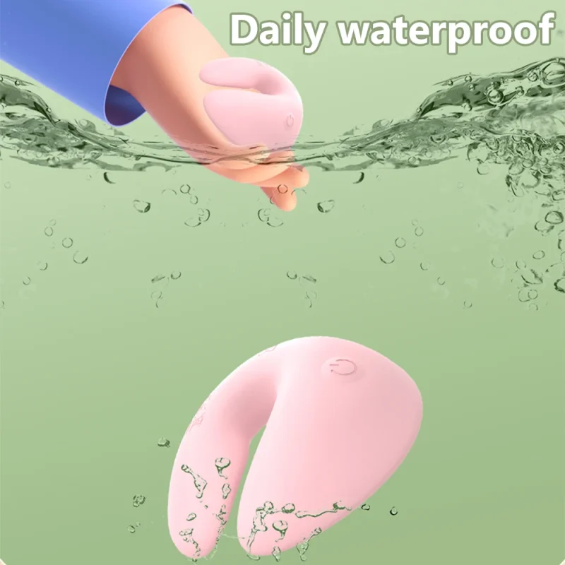 Waterproof pleasure device being submerged in water to demonstrate its splash-proof design for easy cleaning and bath use.