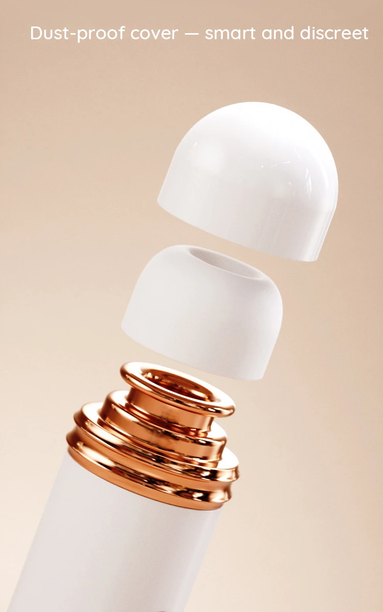 Close-up of the smart, discreet dust-proof cover and removable silicone tip of the HH Whisperwave intimacy device.