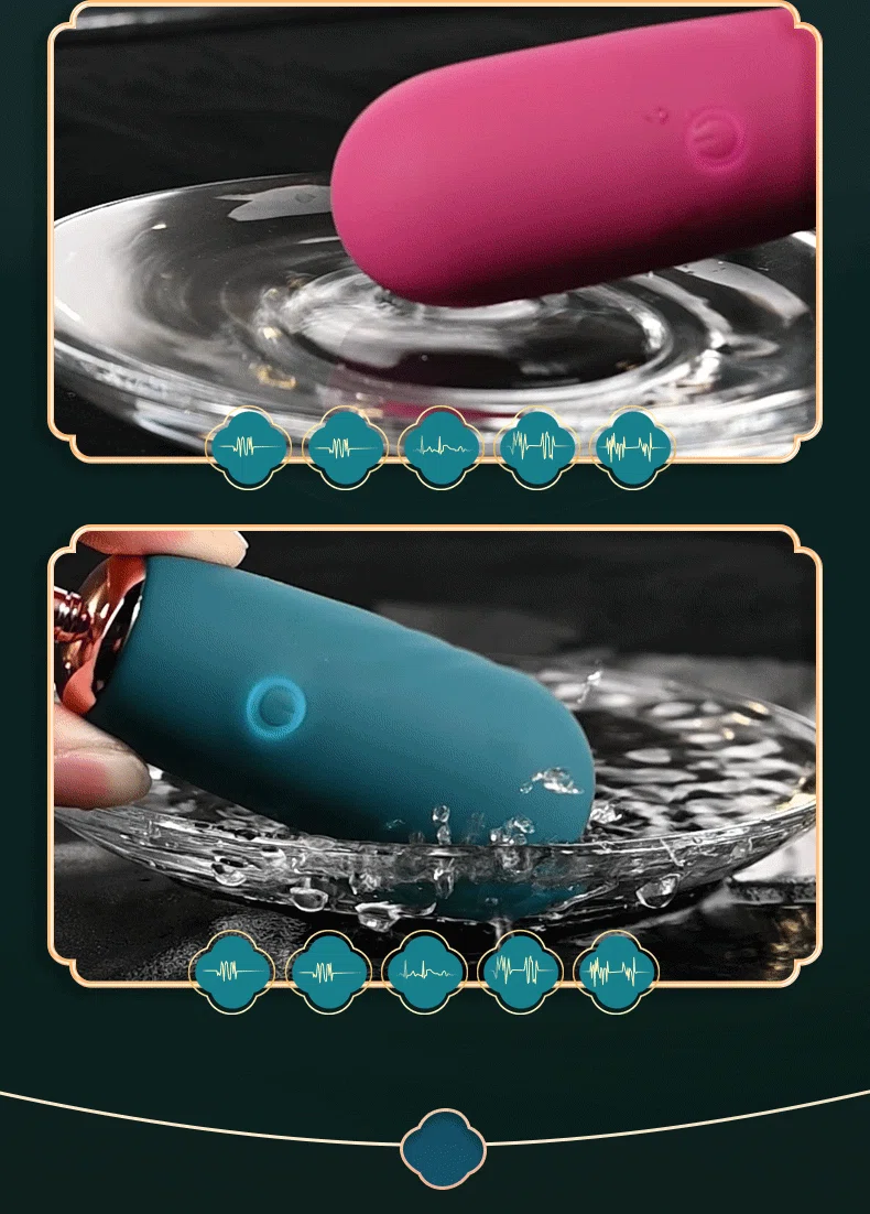 Split-view demonstration of the waterproof vibrator submerged in water to showcase powerful ripples and multi-speed vibration patterns.