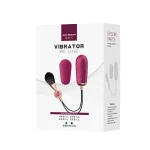 Professional retail packaging for the Qiao Beauty vibrator series featuring a clean white and burgundy gift box design.