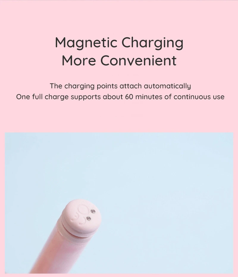 Magnetic charging port detail on curved glass G spot vibrator