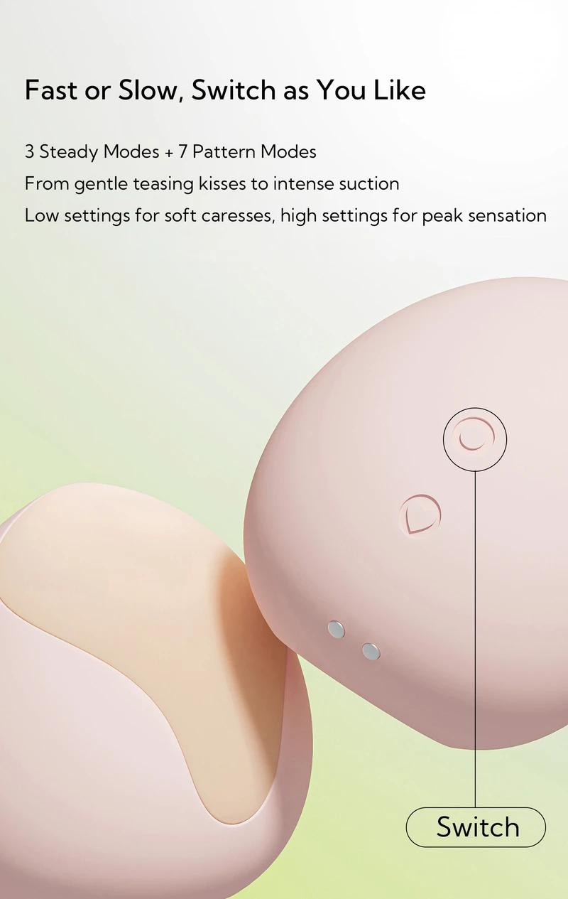 Pressure responsive clitoral suction vibrator with rhythm and intensity control