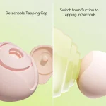 Dual function clitoral vibrator with detachable tapping cap close-up