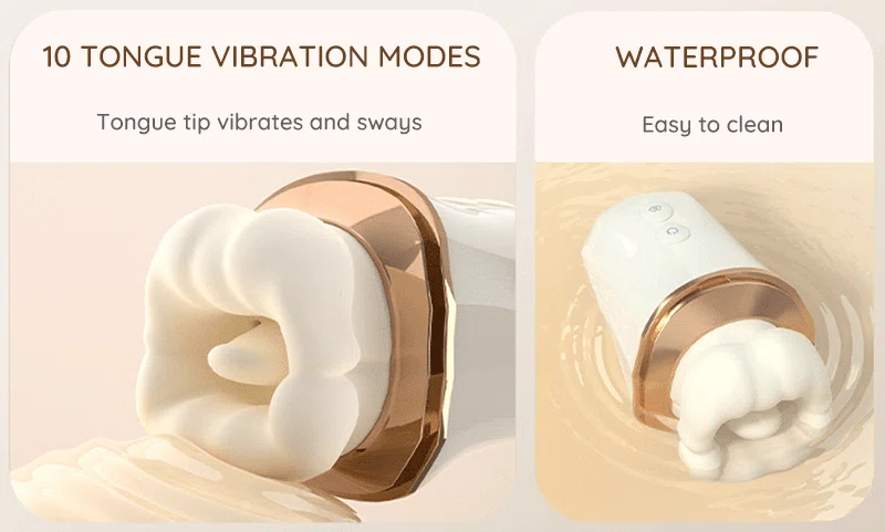 Automatic tongue vibrator with 10 vibration modes and waterproof design Discreet Sex Toys Brand - HooHss
