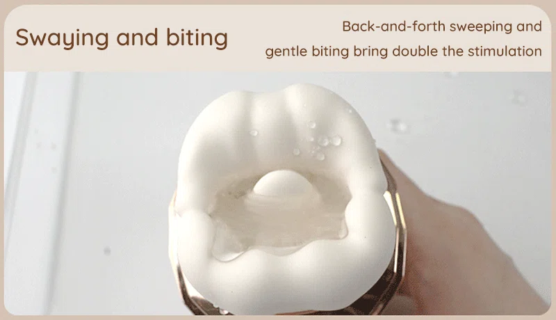 Wide opening vibrator sleeve with swaying and biting stimulation illustration Discreet Sex Toys Brand - HooHss