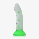 Curved glow in the dark dildo with suction cup base Discreet Sex Toys Brand - HooHss