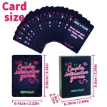 Couples interactive games card set featuring sample prompt cards and compact deck design for playful intimacy