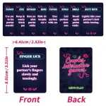 Neon couples interactive games gift box packaging with bold pink lettering and compact travel-friendly card deck