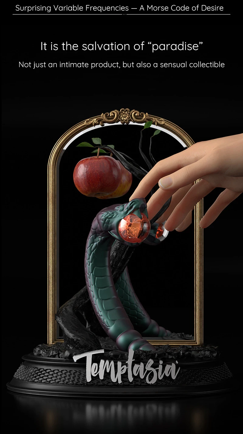 Snake themed sensual collectible display with hand, apple, and ornate mirror Discreet Sex Toys Brand - HooHss