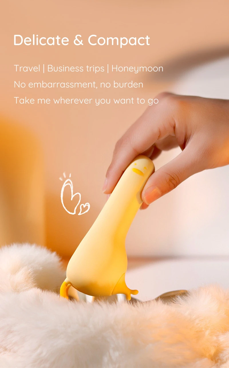 Compact duck-shaped personal massager held in hand Discreet Sex Toys Brand - HooHss