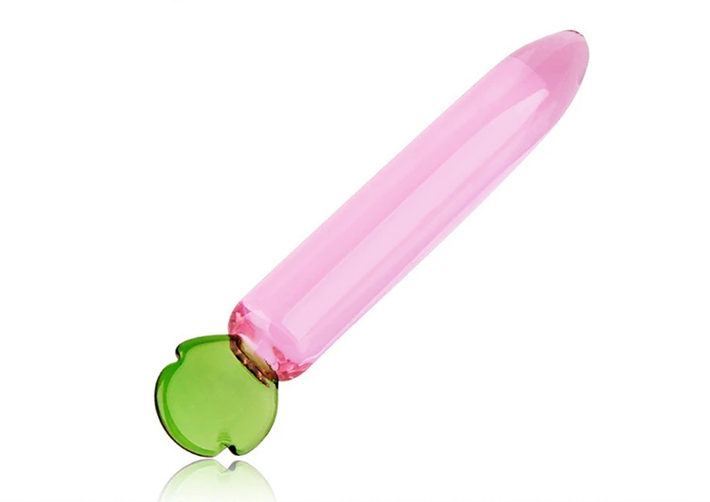 Pink and green crystal fruit and vegetable glass wand Discreet Sex Toys Brand - HooHss
