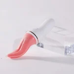 Tongue licking vibrator with curved pink tongue tip and white handle Discreet Sex Toys Brand - HooHss