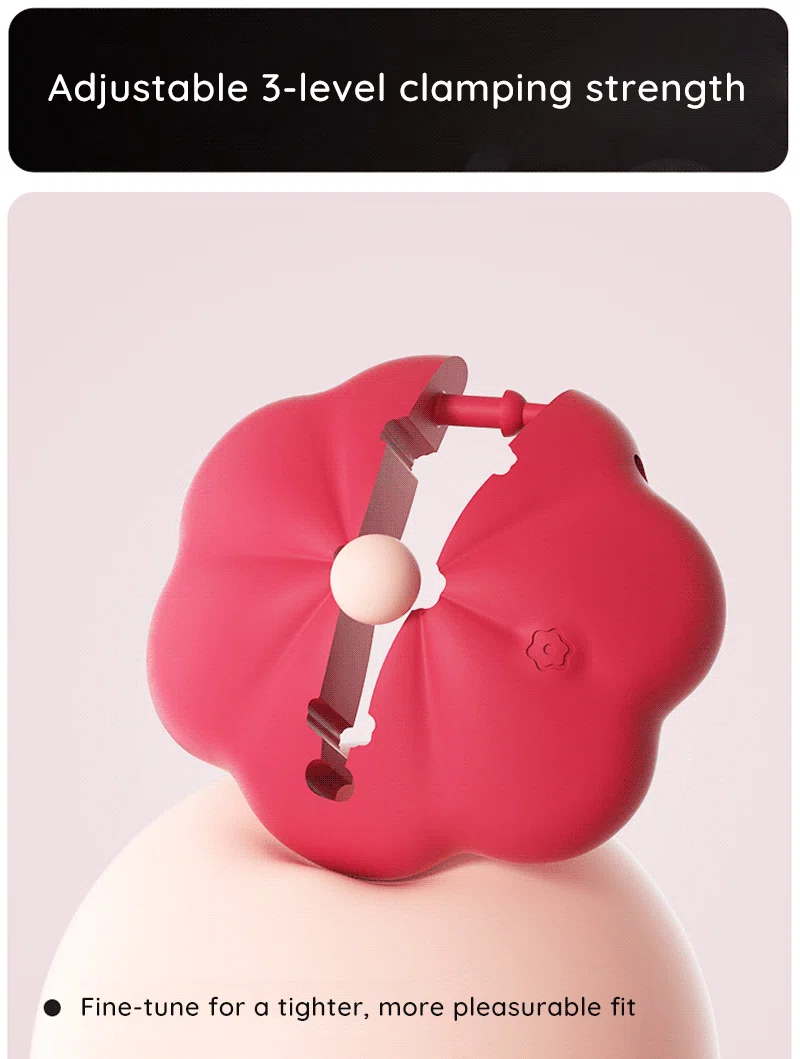 Flower-shaped nipple clip with adjustable 3-level clamping strength Discreet Sex Toys Brand - HooHss