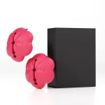 Flower shaped nipple clamps with adjustable cords beside black box Discreet Sex Toys Brand - HooHss