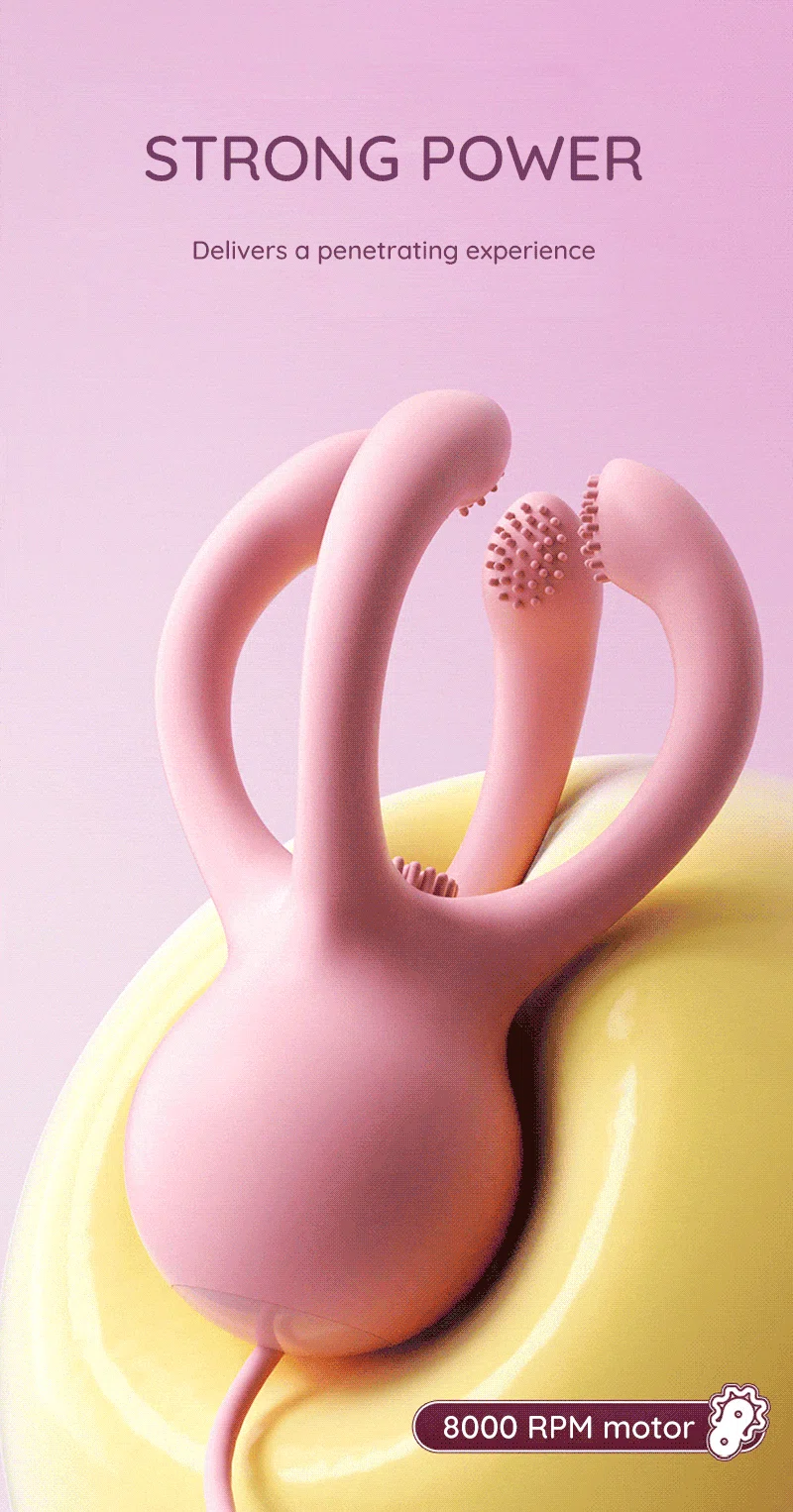 Pink octopus nipple vibrator with textured tips and looped arms Discreet Sex Toys Brand - HooHss