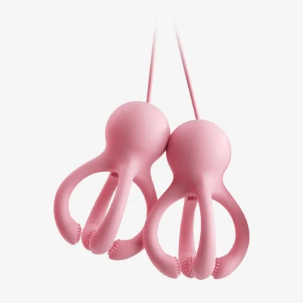 Pink octopus nipple vibrators with looped tentacle-style tips Discreet Sex Toys Brand - HooHss