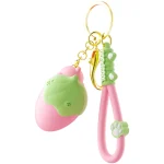 Strawberry keychain vibrating egg with pink loop and gold ring Discreet Sex Toys Brand - HooHss
