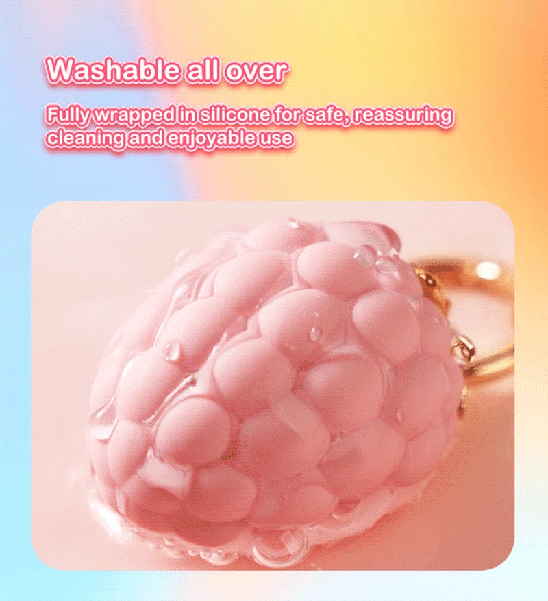 Berry-shaped vibrating bracelet with smooth washable silicone coating Discreet Sex Toys Brand - HooHss