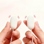Mini double vibrator eggs with wired control held in both hands Discreet Sex Toys Brand - HooHss