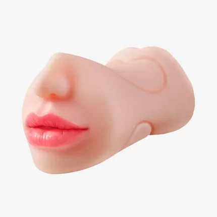 Realistic oral masturbator sleeve with detailed lips and partial face design Discreet Sex Toys Brand - HooHss