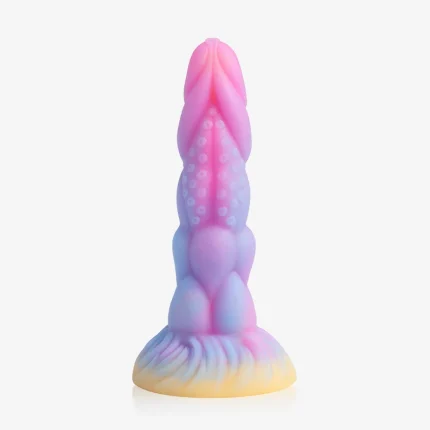 pastel tentacle dildo with suction cup base and raised textured details Discreet Sex Toys Brand - HooHss